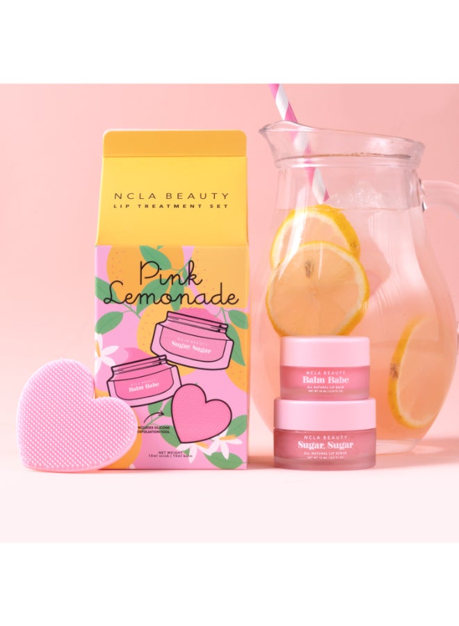 NCLA Beauty Pink Lemonade Lip Care Set + Lip Scrubber - Image 3